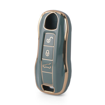 Nano High Quality Cover For Porsche Remote Key 3 Buttons Gray...