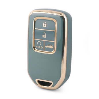 Nano High Quality Cover For Honda Remote Key 4 Buttons Gray Color...