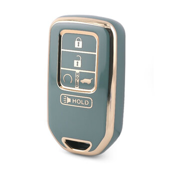 Nano High Quality Cover For Honda Remote Key 4+1 Buttons Gray...