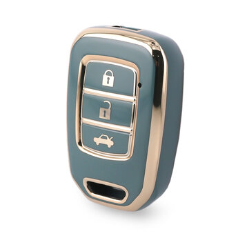 Nano High Quality Cover For Honda Remote Key 3 Buttons Gray Color...