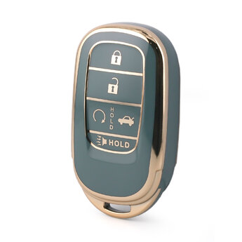 Nano High Quality Cover For Honda Remote Key 4+1 Buttons Gray...