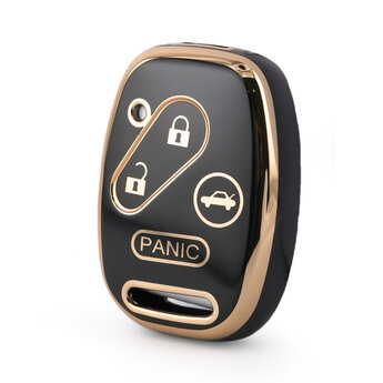 Nano High Quality Cover For Honda Remote Key 3+1 Buttons Black...