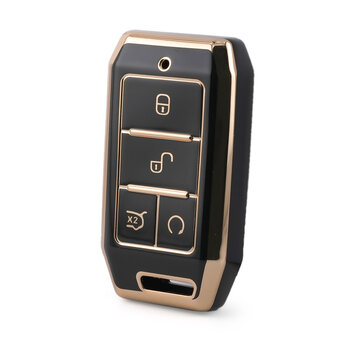 Nano High Quality Cover For BYD Remote Key 4 Buttons Black Color...