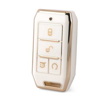 Nano High Quality Cover For BYD Remote Key 4 Buttons White Color...