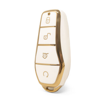 Nano High Quality Cover For BYD Remote Key 4 Buttons White Color...