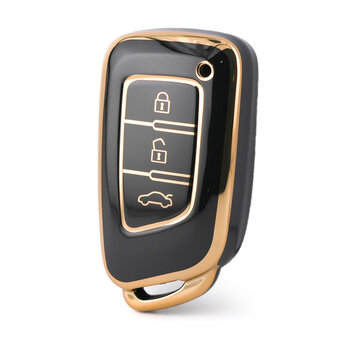 Nano High Quality Cover For Dongfeng Remote Key 3 Buttons Black...