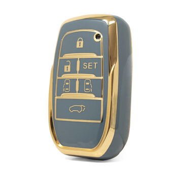 Nano High Quality Cover For Toyota Remote Key 6 Buttons Gray...