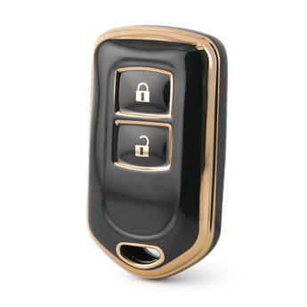 Nano High Quality Cover For Toyota Remote Key 2 Buttons Black...