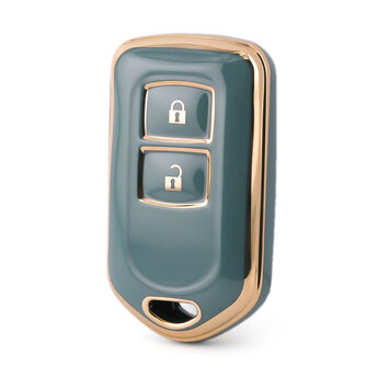 Nano High Quality Cover For Toyota Remote Key 2 Buttons Gray...