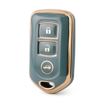 Nano High Quality Cover For Toyota Remote Key 3 Buttons Gray...