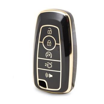 Nano High Quality Cover For Ford Remote Key 5 Buttons Black Color...