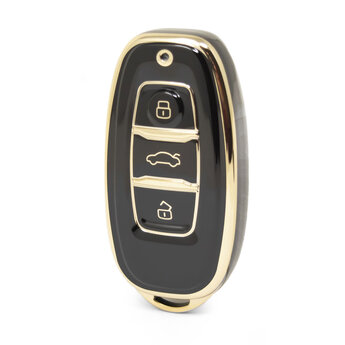 Nano High Quality Cover For Hongqi Remote Key 3 Buttons Black...