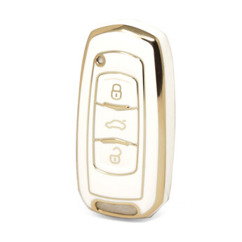 Nano High Quality Cover For Geely Remote Key 3 Buttons White...