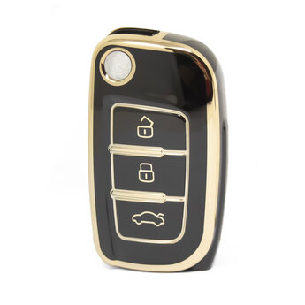 Nano High Quality Cover For Geely Remote Key 3 Buttons Black...