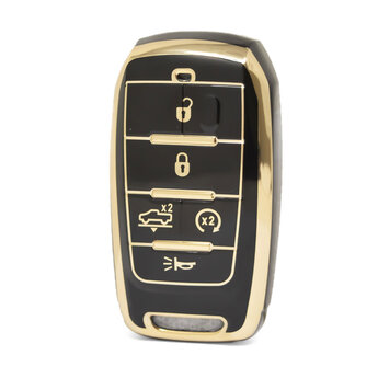 Nano High Quality Cover For Jeep Remote Key 5 Buttons Black Color...