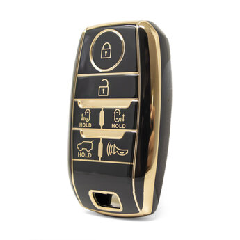 Nano High Quality Cover For Kia Remote Key 6 Buttons Black Color...