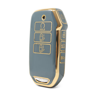 Nano High Quality Cover For Kia Remote Key 7 Buttons Gray Color...