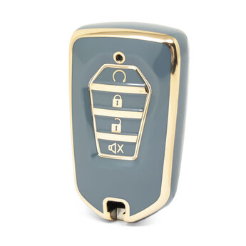 Nano High Quality Cover For Isuzu Remote Key 4 Buttons Gray Color...