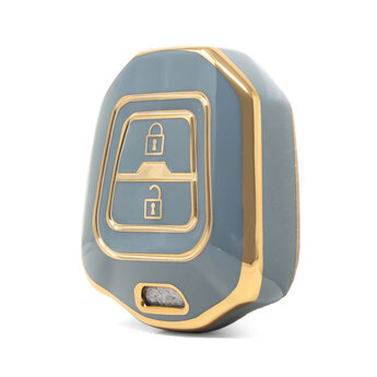 Nano High Quality Cover For Isuzu Remote Key 2 Buttons Gray Color...