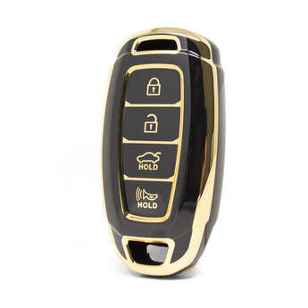 Nano High Quality Cover For Hyundai Remote Key 4 Buttons Black...