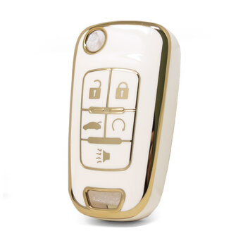 Nano High Quality Cover For Chevrolet Flip Remote Key 5 Buttons...