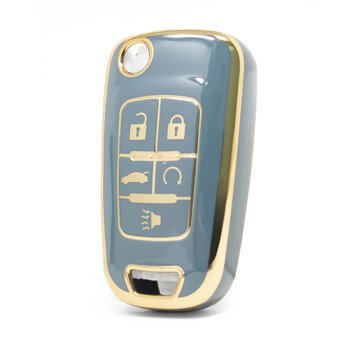 Nano High Quality Cover For Chevrolet Flip Remote Key 5 Buttons...