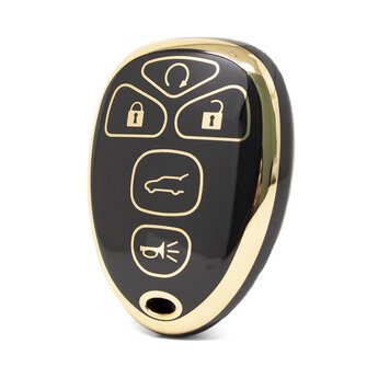 Nano High Quality Cover For Chevrolet Remote Key 5 Buttons Black...