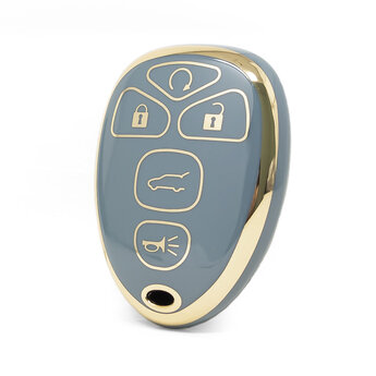 Nano High Quality Cover For Chevrolet Remote Key 5 Buttons Gray...