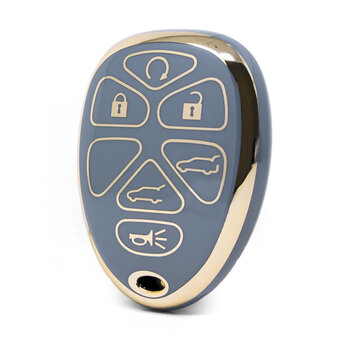 Nano High Quality Cover For Chevrolet Remote Key 6 Buttons Gray...