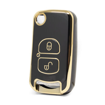Nano High Quality Cover For FAW Flip Remote Key 2 Buttons Black...