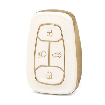 Nano High Quality Gold Leather Cover For TATA Remote Key 4 Buttons...