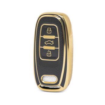 Nano High Quality Gold Leather Cover For Audi Remote Key 3 Buttons...