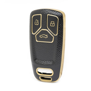 Nano High Quality Gold Leather Cover For Audi Remote Key 3 Buttons...