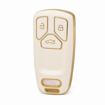 Nano High Quality Gold Leather Cover For Audi Remote Key 3 Buttons...