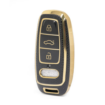 Nano High Quality Gold Leather Cover For Audi Remote Key 3 Buttons...