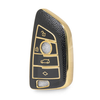 Nano High Quality Gold Leather Cover For BMW Remote Key 4 Buttons...