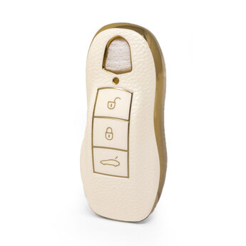Nano High Quality Gold Leather Cover For Porsche Remote Key 3...