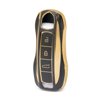 Nano High Quality Gold Leather Cover For Porsche Remote Key 3...