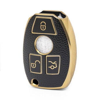 Nano High Quality Gold Leather Cover For Mercedes Benz Remote...