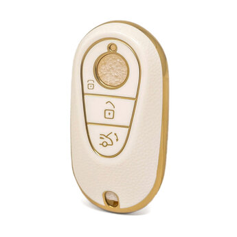 Nano High Quality Gold Leather Cover For Mercedes Benz Remote...