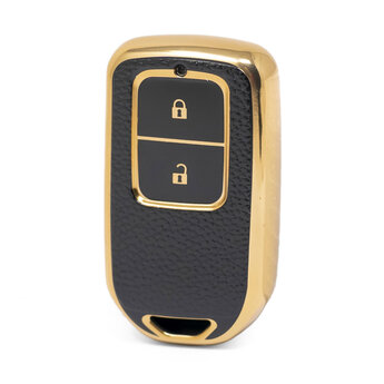 Nano High Quality Gold Leather Cover For Honda Remote Key 2 Buttons...