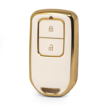 Nano High Quality Gold Leather Cover For Honda Remote Key 2 Buttons...