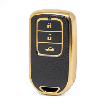 Nano High Quality Gold Leather Cover For Honda Remote Key 3 Buttons...