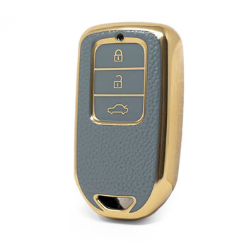 Nano High Quality Gold Leather Cover For Honda Remote Key 3 Buttons...