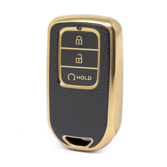 Nano High Quality Gold Leather Cover For Honda Remote Key 3 Buttons...