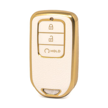 Nano High Quality Gold Leather Cover For Honda Remote Key 3 Buttons...