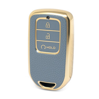 Nano High Quality Gold Leather Cover For Honda Remote Key 3 Buttons...