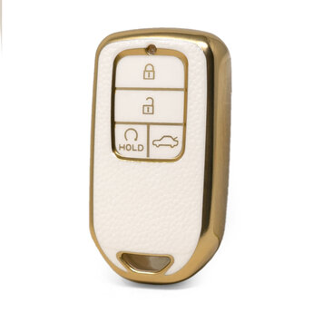 Nano High Quality Gold Leather Cover For Honda Remote Key 4 Buttons...