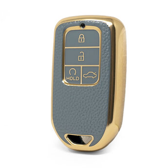 Nano High Quality Gold Leather Cover For Honda Remote Key 4 Buttons...