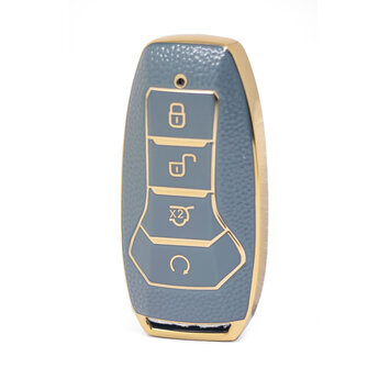 Nano High Quality Gold Leather Cover For BYD Remote Key 4 Buttons...